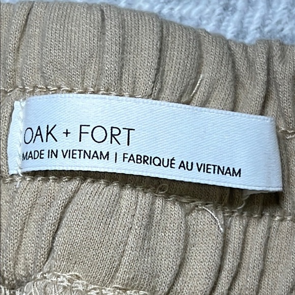 OAK + FORT Tan Athletic Shorts Elastic Waist.  Size Small - Picture 2 of 9